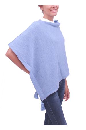 Lady light blue cloak Capridea | PBWOOLB23AZZURRO